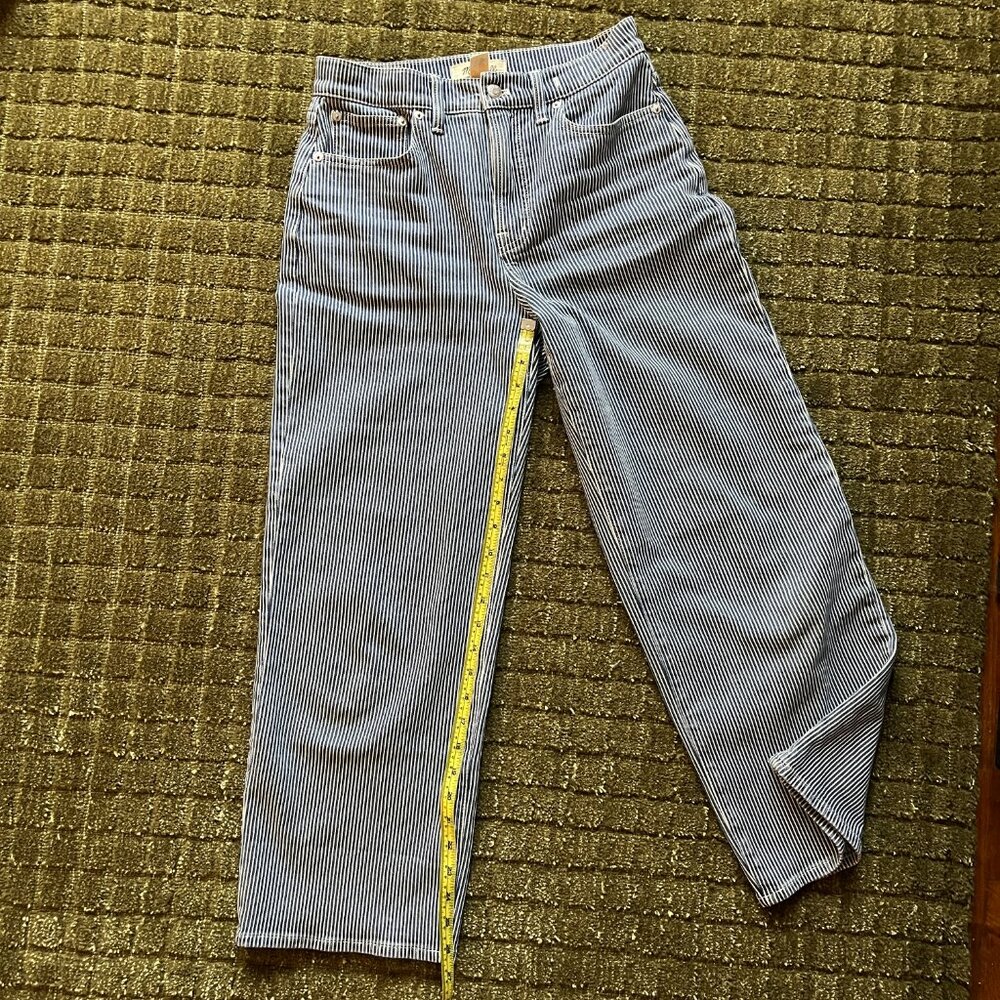 Madewell The Perfect Vintage Wide Leg Crop Jeans - Indigo Railroad- 27 - Picture 4 of 6